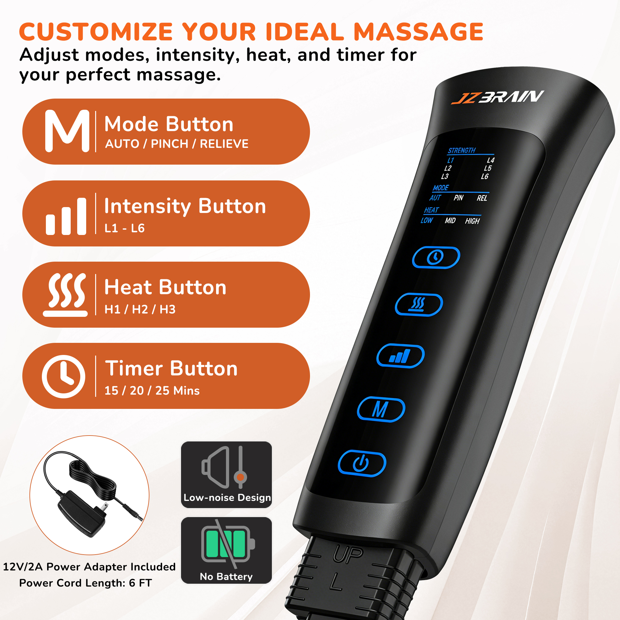 Calf, Knees & Thigh Compression Massager with Heat