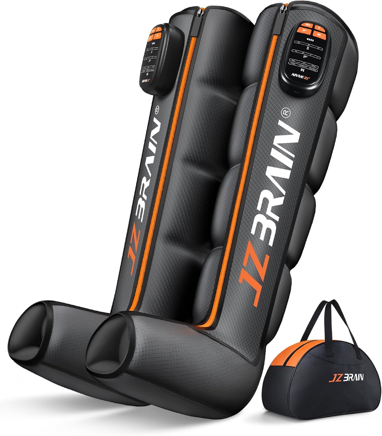 JZBRAIN Professional Compression Boots to Improve Circulation, Cordless Rechargeable Leg Compression Massager for Massage Therapy,Leg Recovery Boots for Athletes,Reduces Muscle Pain, 3000 mAh, Medium